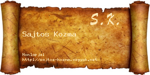 Sajtos Kozma névjegykártya